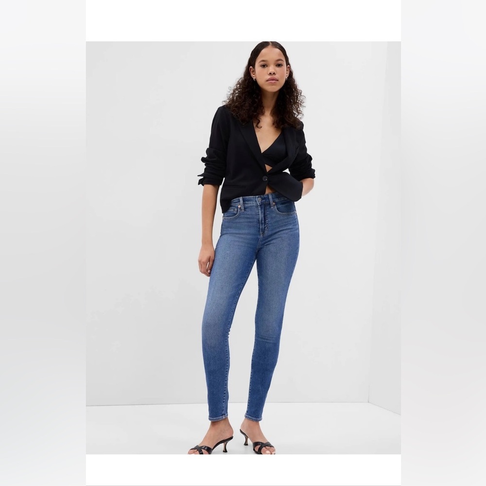 GAP True Skinny MidRise Jean -True Blue- EUC-Sz 26 - Picture 3 of 9